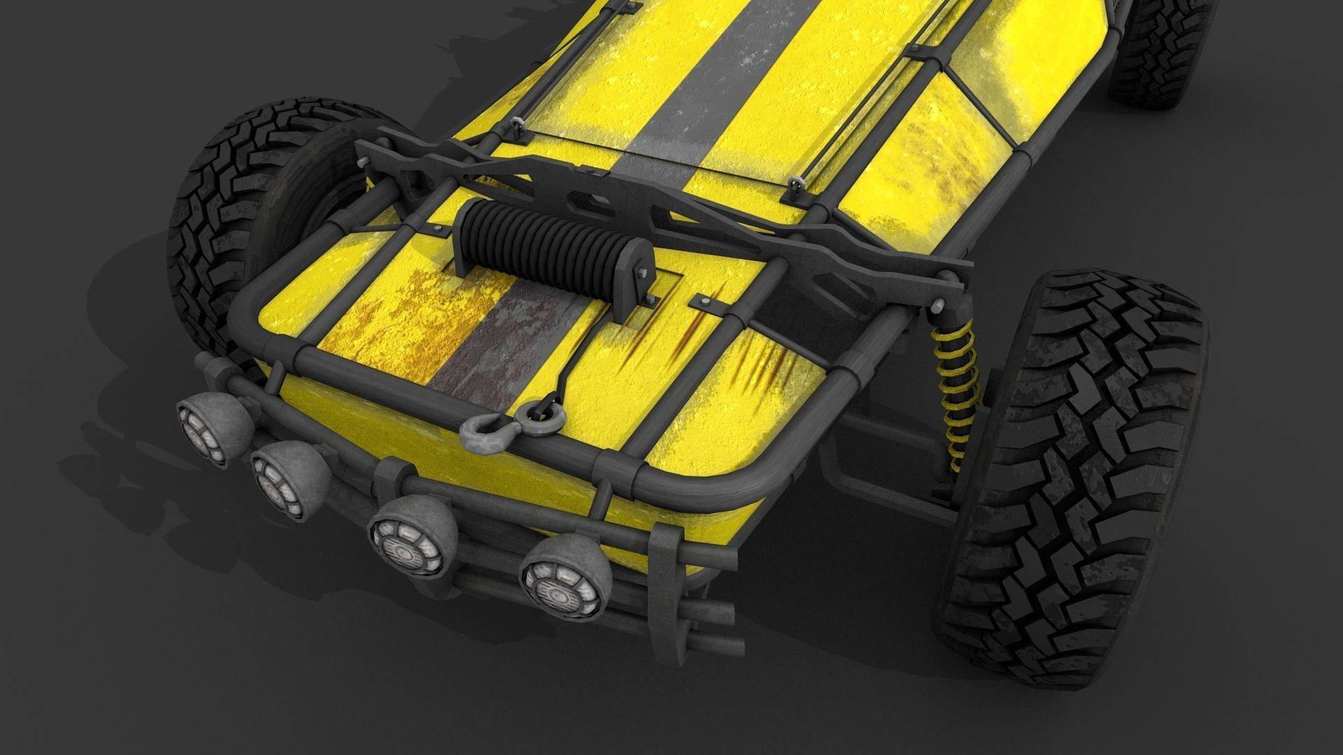 Dune Buggy Low-poly 3D model_7