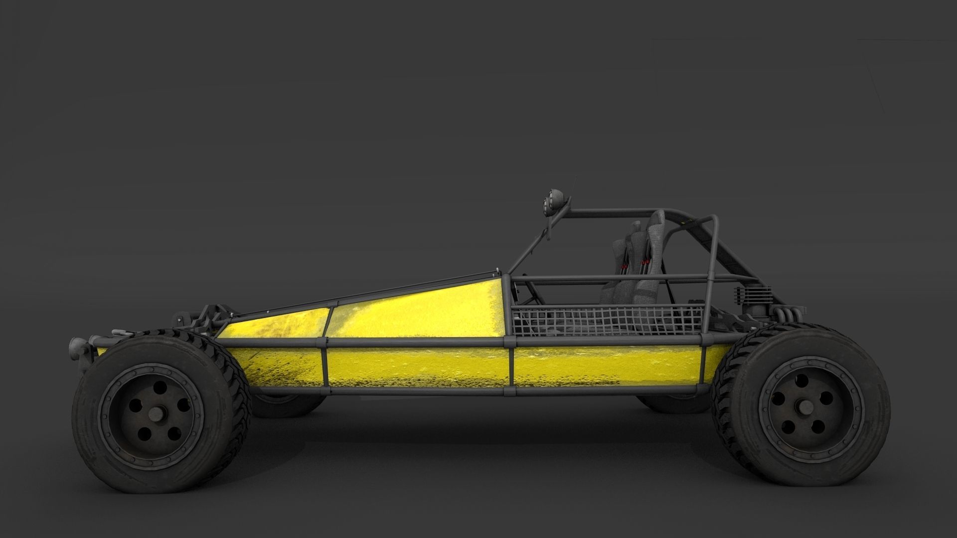 Dune Buggy Low-poly 3D model_9