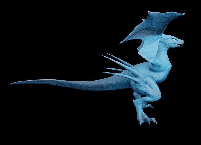 Lowpoly Rigged Bird-Dragon Low-poly 3D model