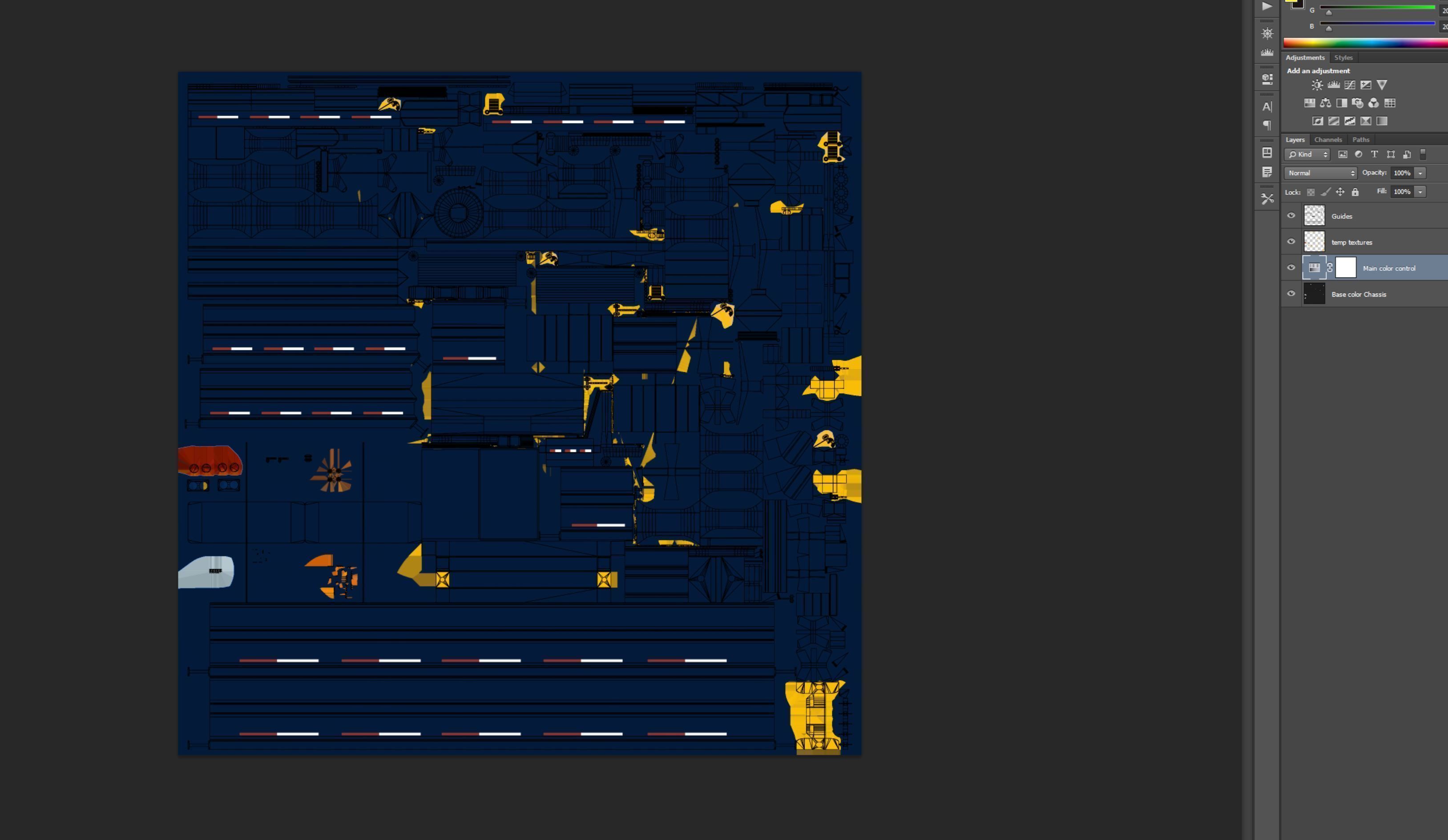 Extendable tandem trailer Low-poly 3D model_5