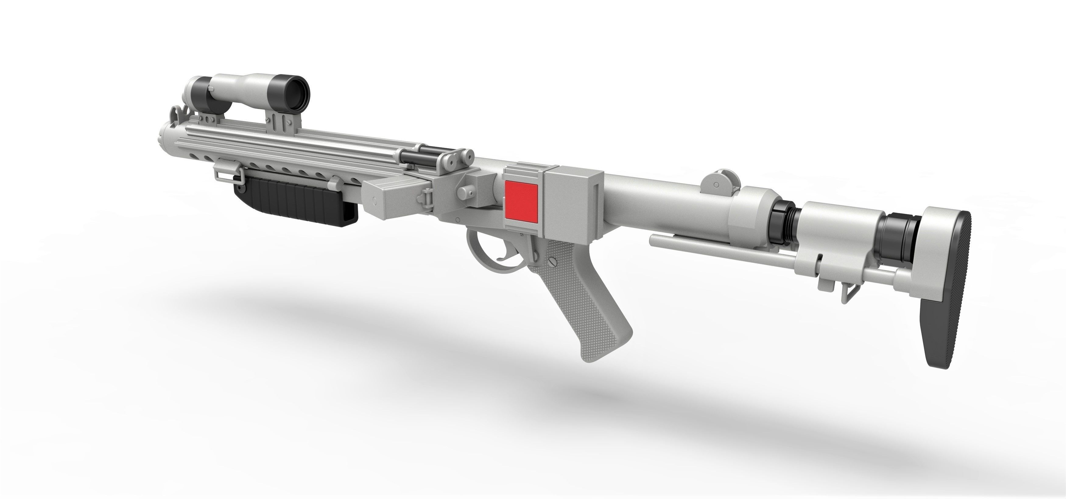 Range trooper Blaster rifle E-10R from Solo A Star Wars Story 3D model_9