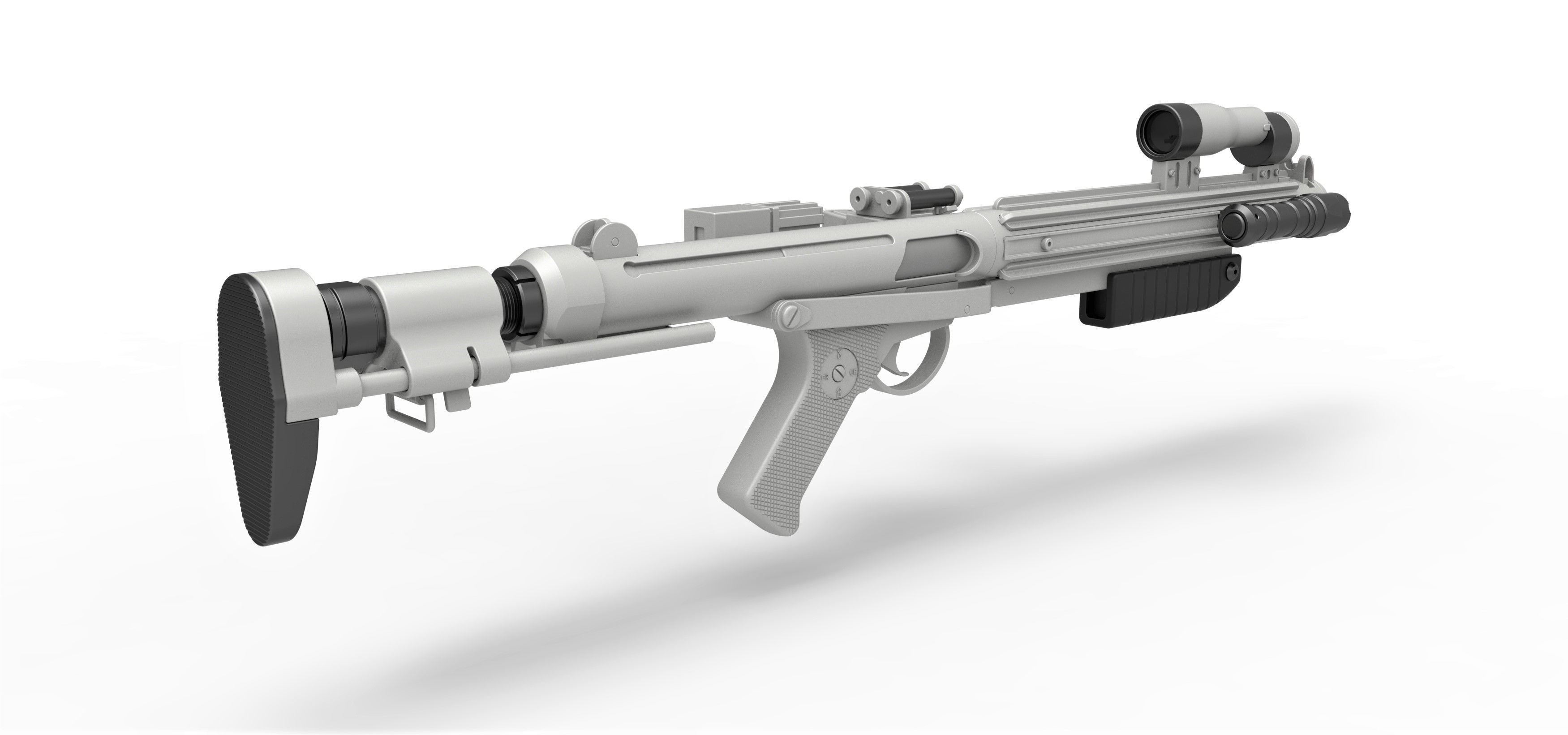 Range trooper Blaster rifle E-10R from Solo A Star Wars Story 3D model_12