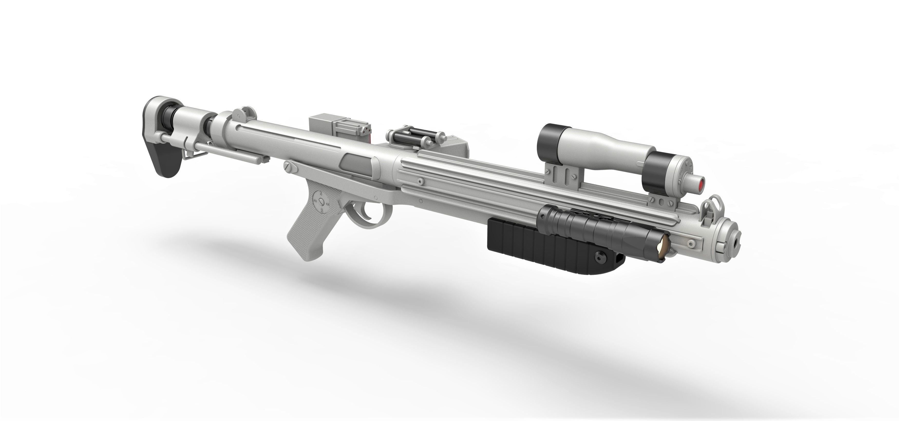 Range trooper Blaster rifle E-10R from Solo A Star Wars Story 3D model_15
