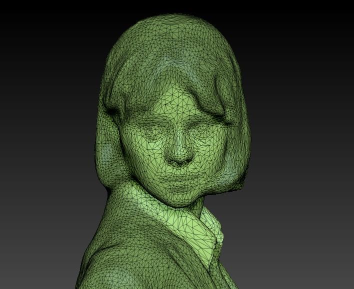 Playful schoolgirl 182 Low-poly 3D model_6