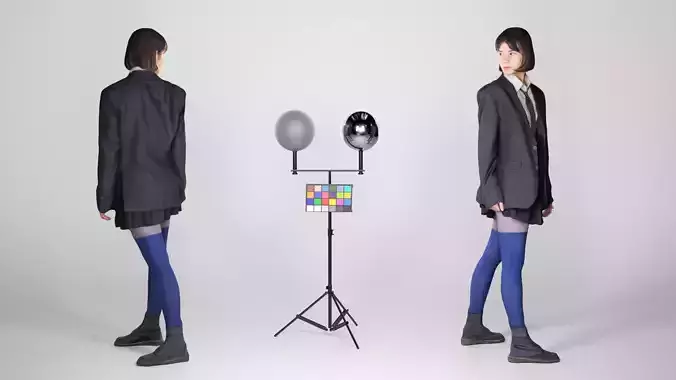 Playful schoolgirl 182 Low-poly 3D model Playful schoolgirl 182 Low-poly 3D model