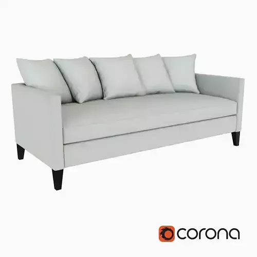 West Elm Dunham Down-Filled Sofa - Toss Back 3D model