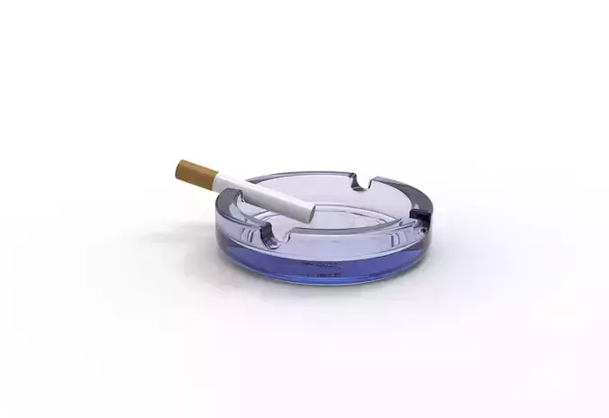 Simple Ashtray-Cigaret 3D Model