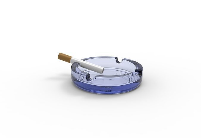 Simple Ashtray-Cigaret 3D Model Free 3D print model