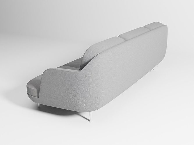Lune sofa 3-seater 3D model 4