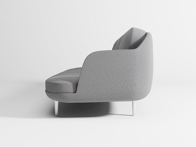 Lune sofa 3-seater 3D model 3