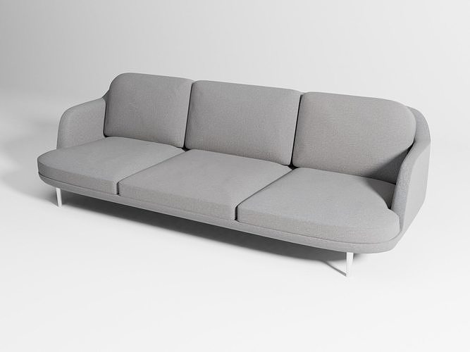 Lune sofa 3-seater 3D model 2
