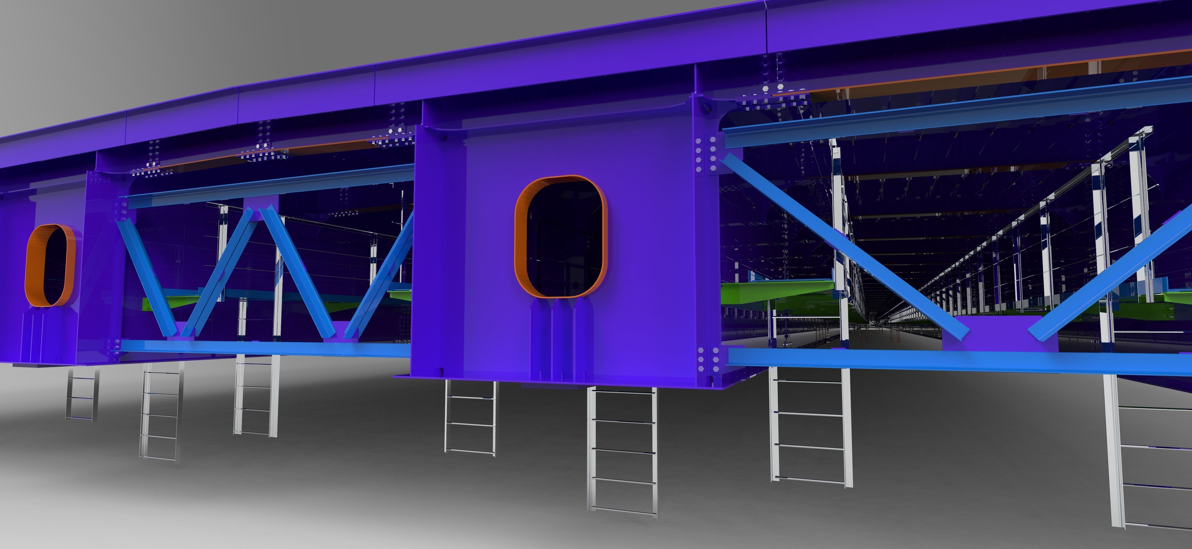 Steel brige 3D model_5