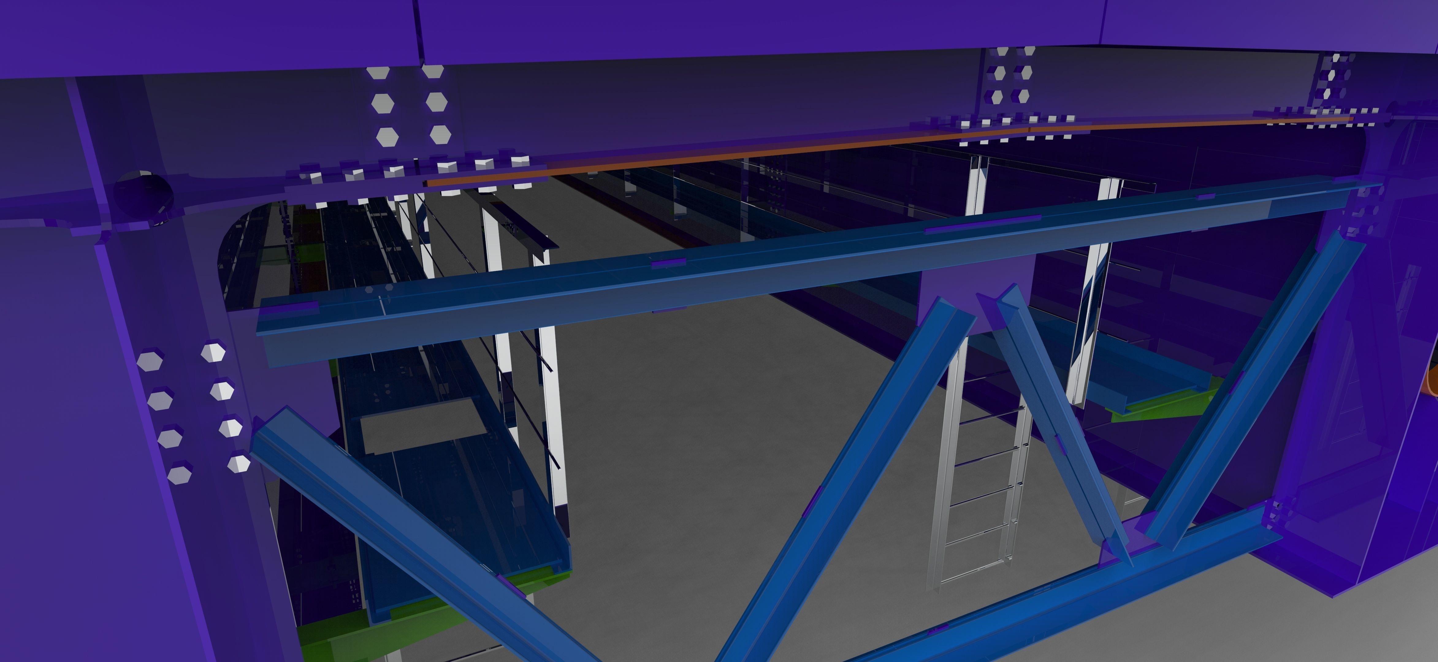 Steel brige 3D model_8