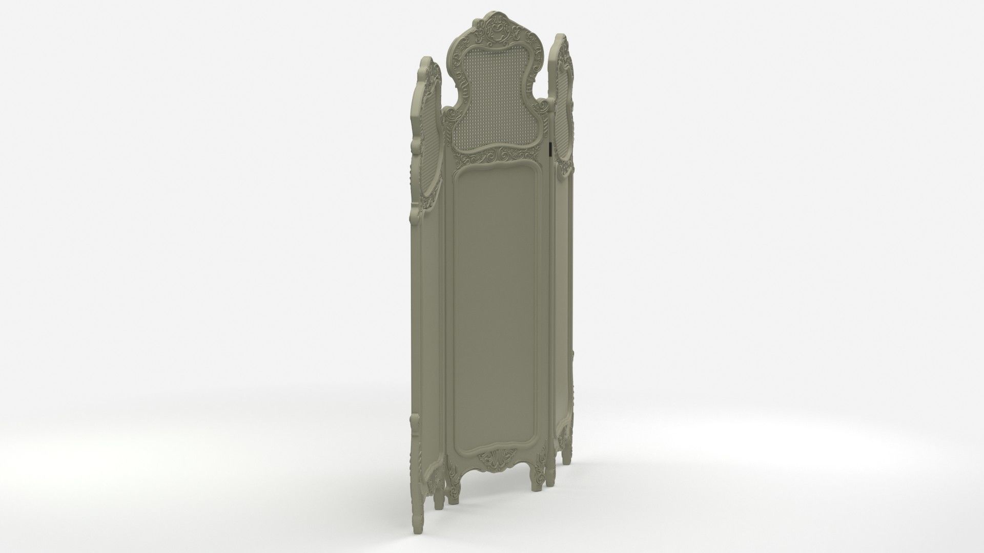 Classic Dressing Screen 3D model_6