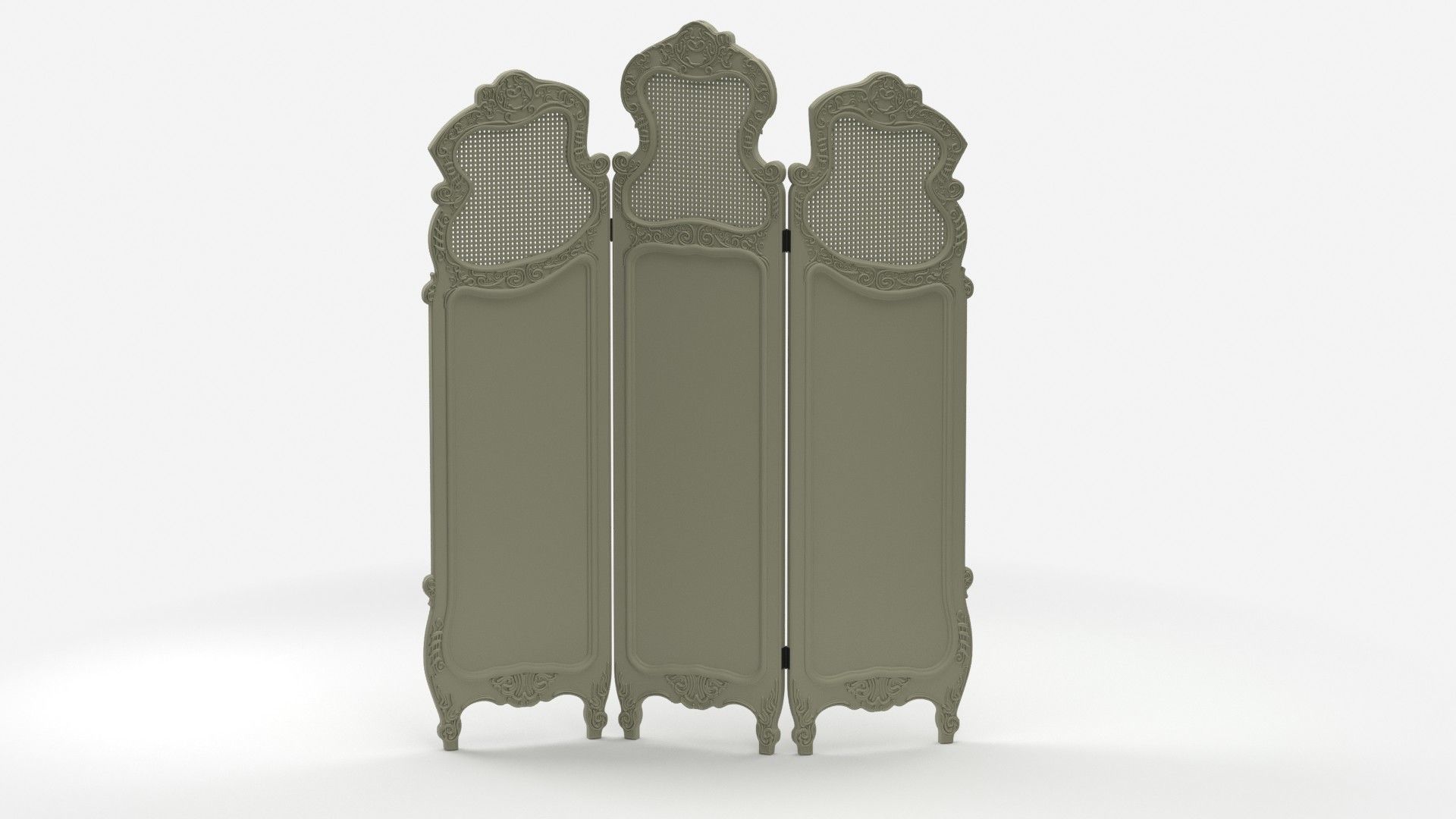 Classic Dressing Screen 3D model_10