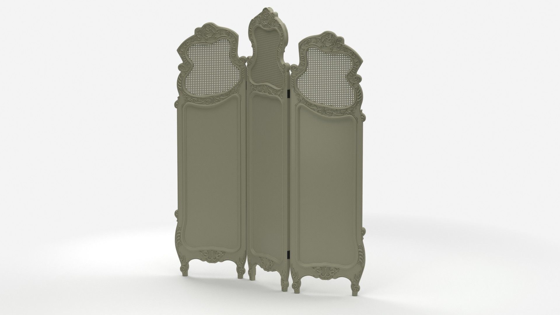 Classic Dressing Screen 3D model_9