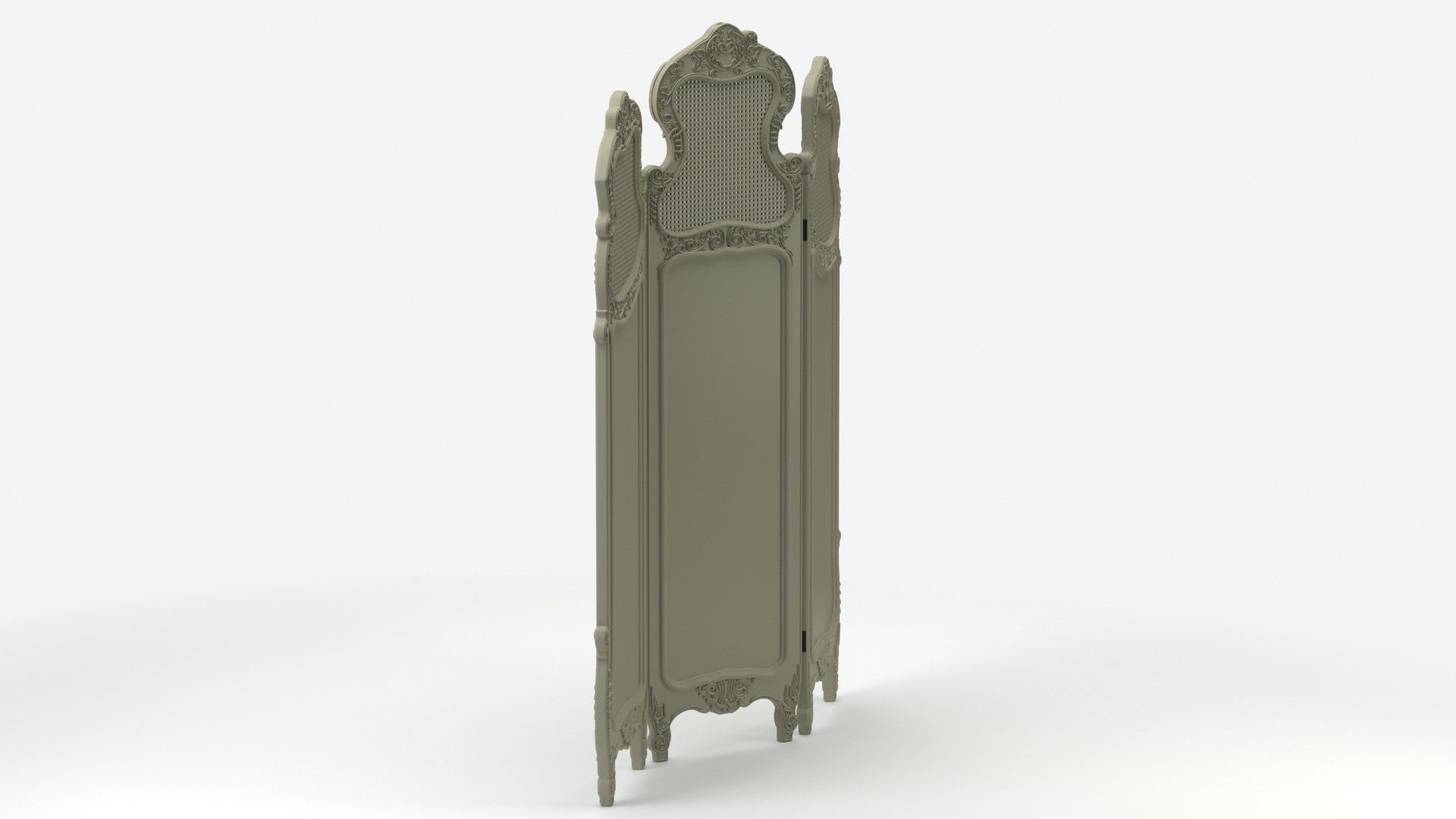 Classic Dressing Screen 3D model_12