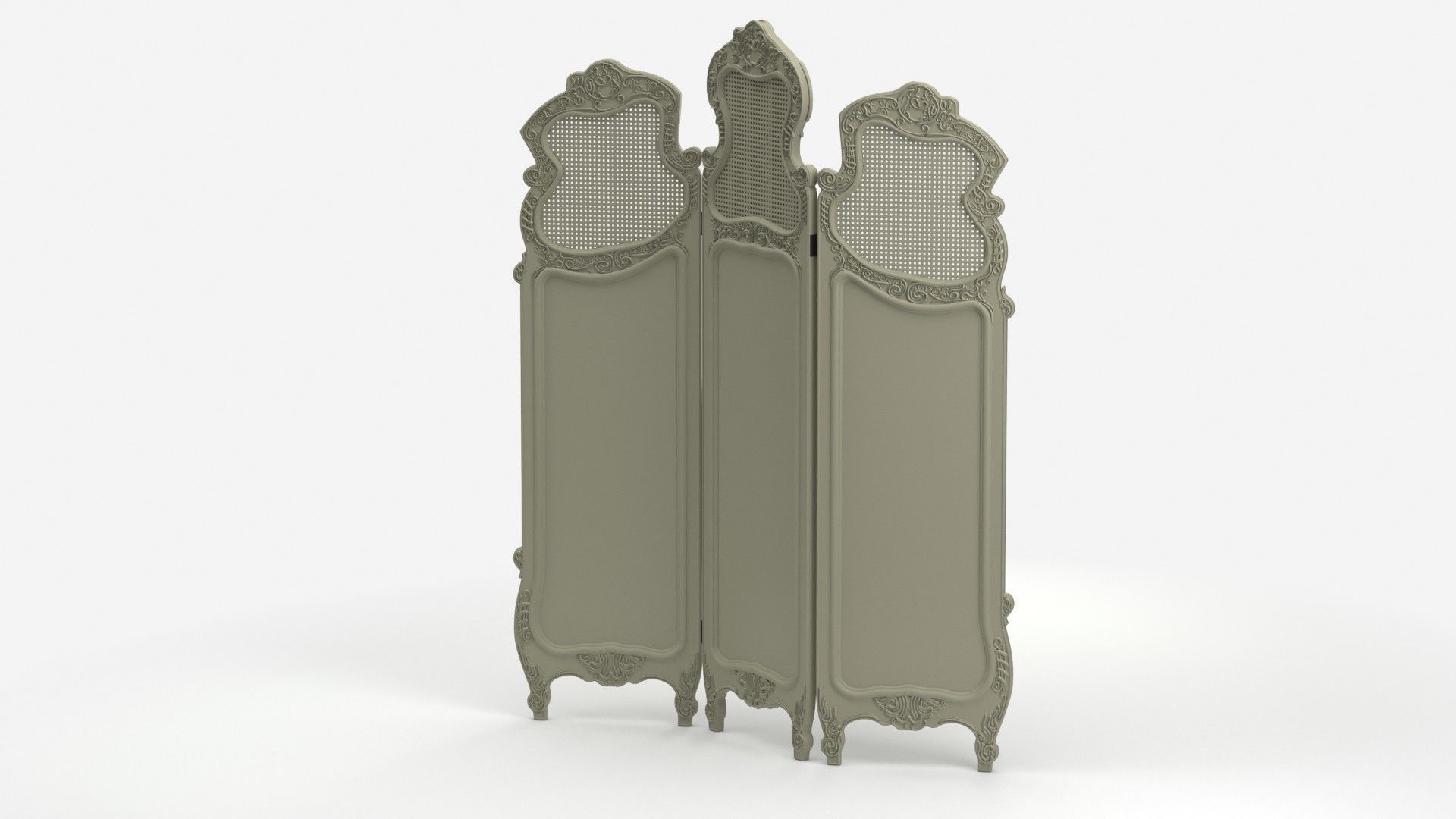 Classic Dressing Screen 3D model_15
