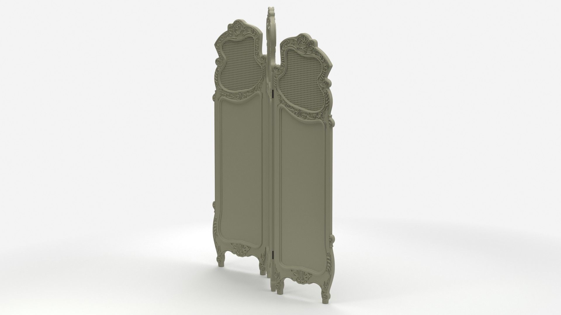 Classic Dressing Screen 3D model_8