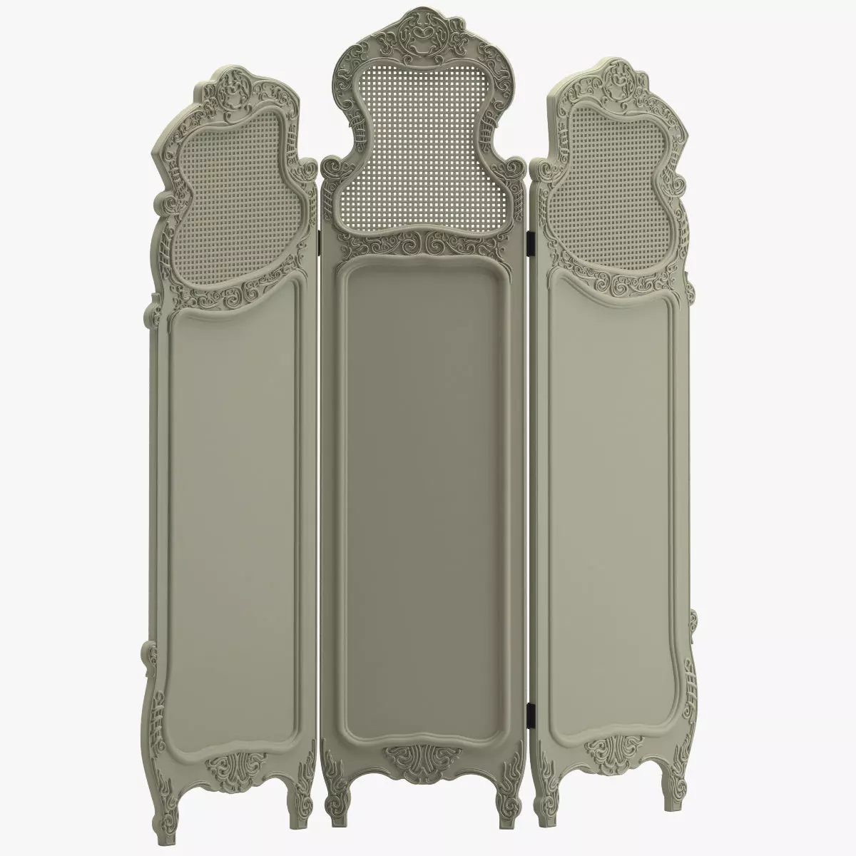 Classic Dressing Screen 3D model_0