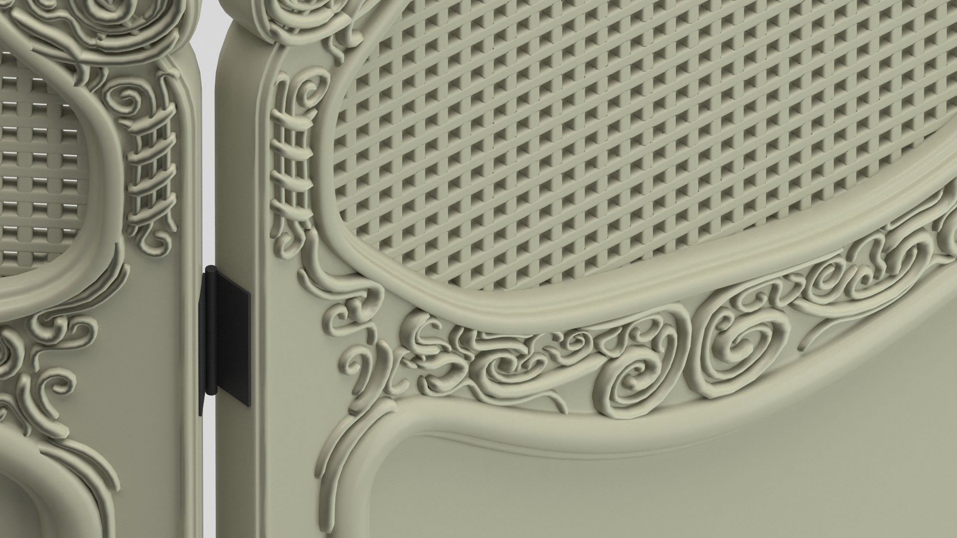 Classic Dressing Screen 3D model_3