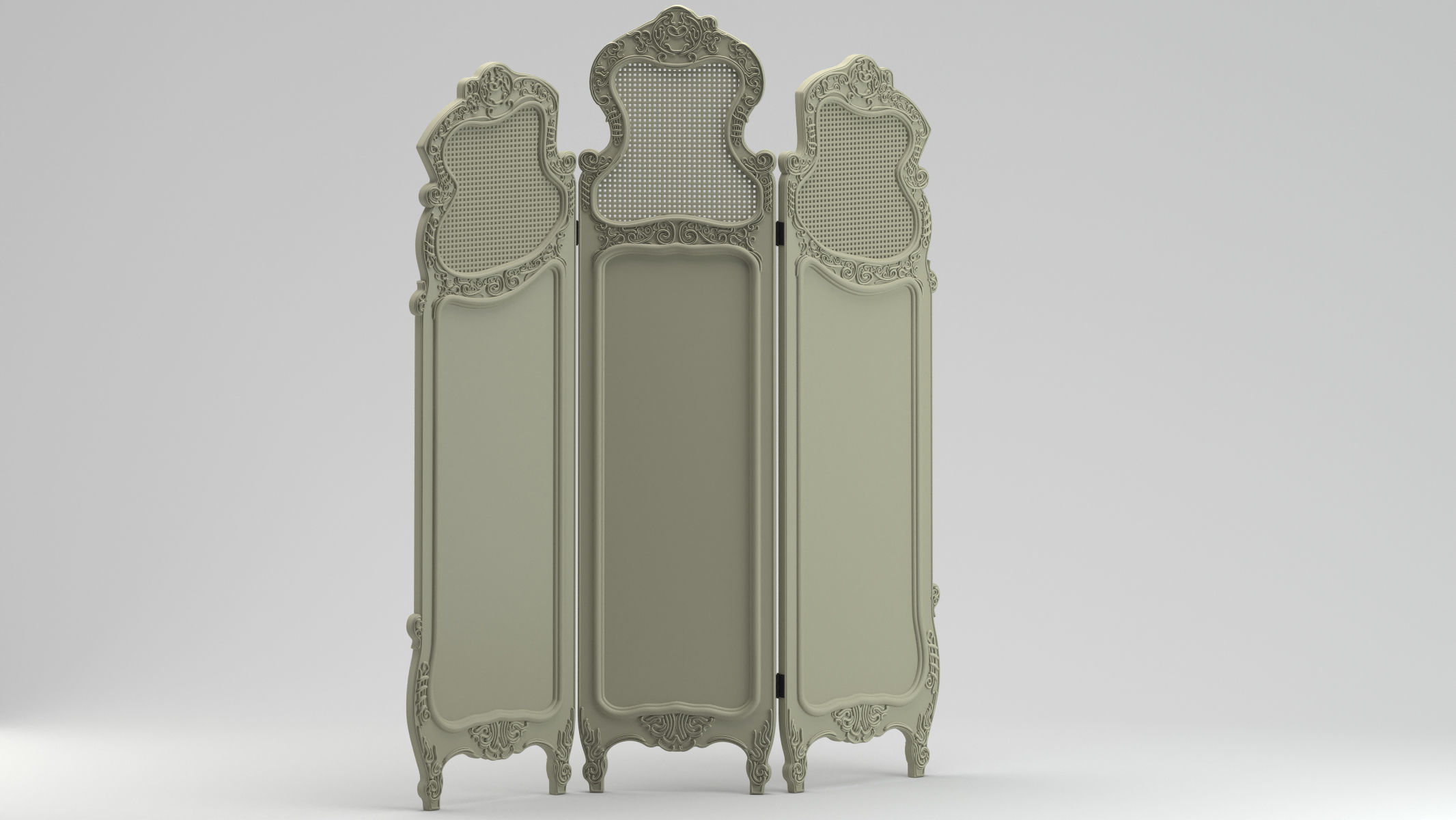 Classic Dressing Screen 3D model_16