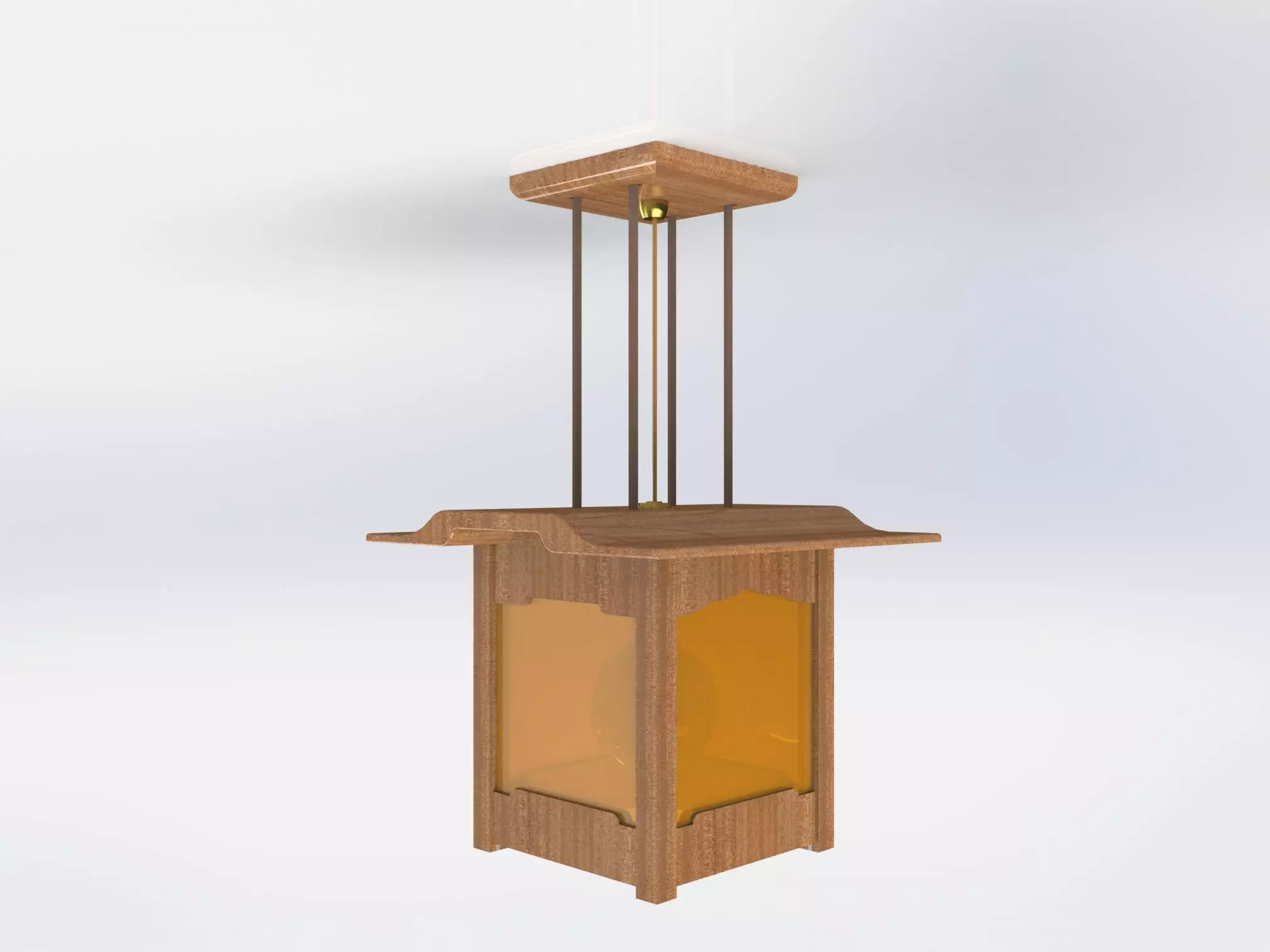 Arts and Crafts Porch Light 3D model