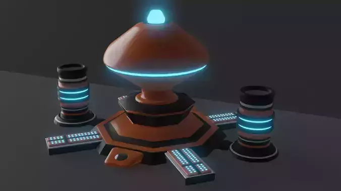 Sci-Fi Machine  Low-poly 3D model