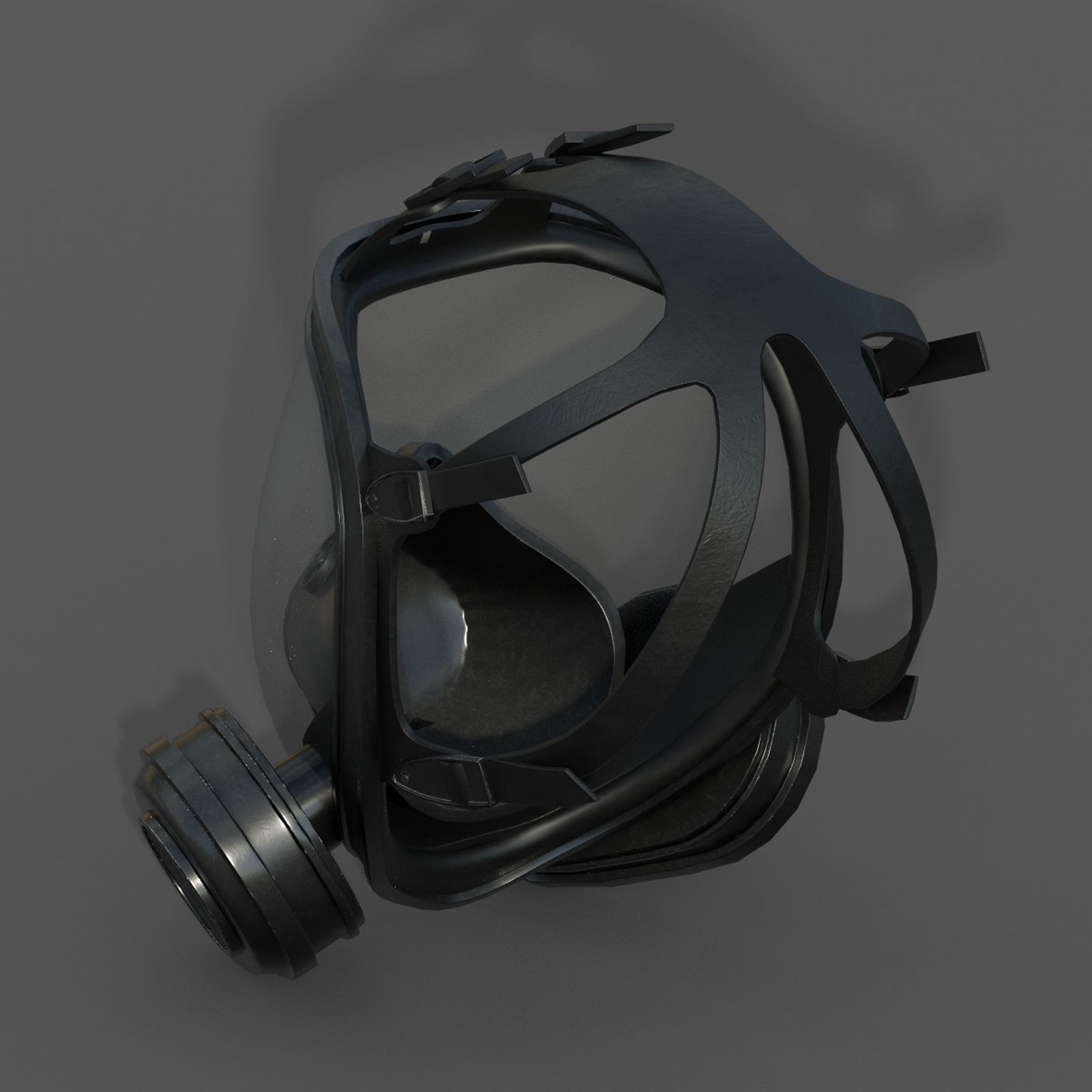 Gas mask scifi protection futuristic fantasy Low-poly 3D model_7