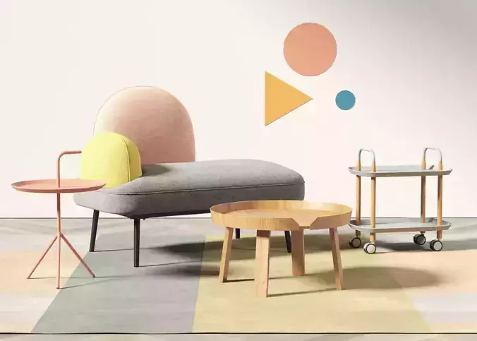 modern living room furniture set id 33 3D model