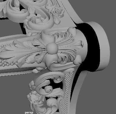  TOILET TABLE WITH MIRROR 3D model_8