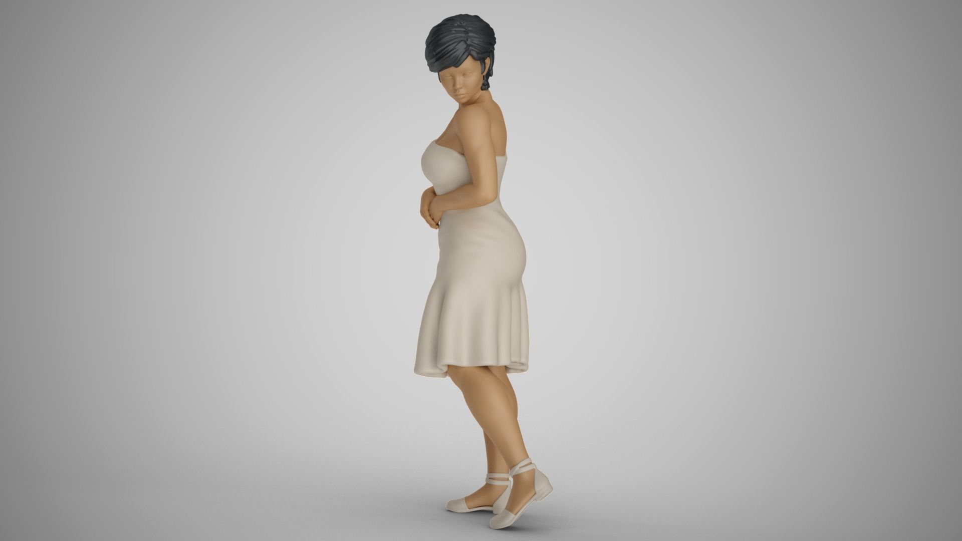 Water Splash Girl 2 3D print model_10