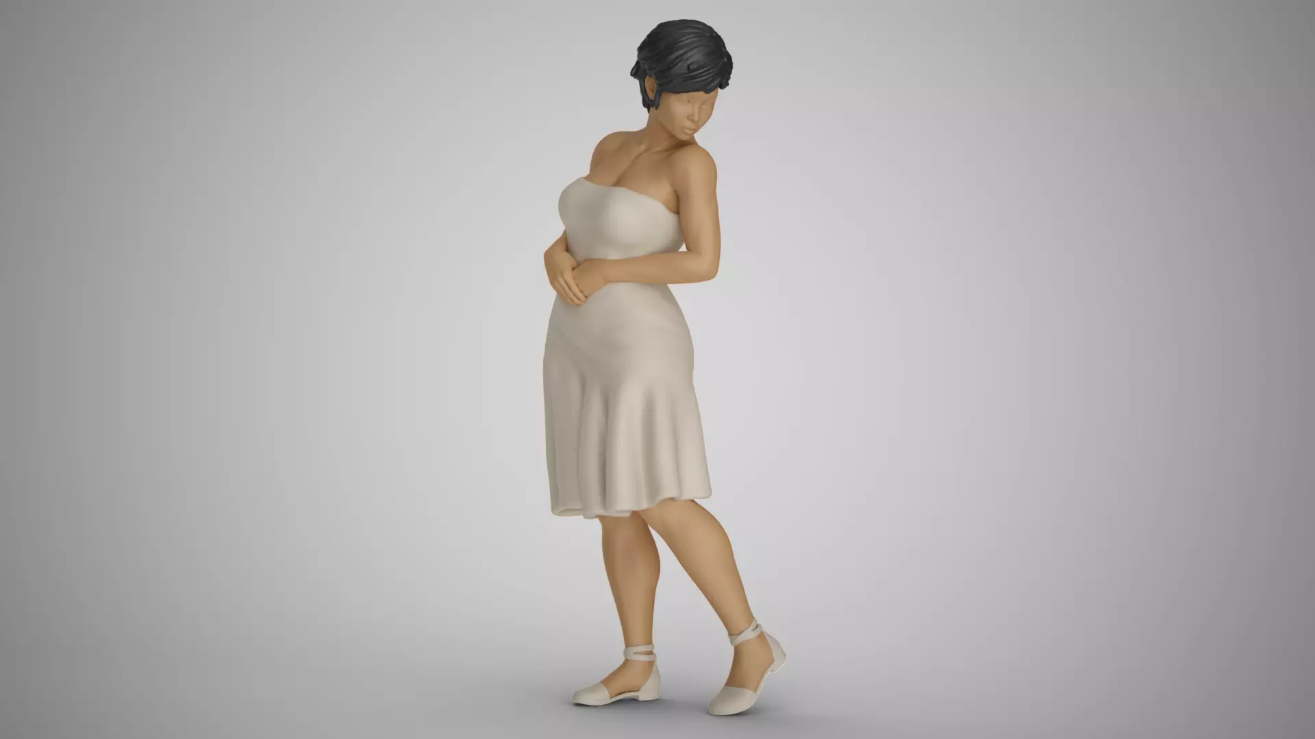 Water Splash Girl 2 3D print model_0