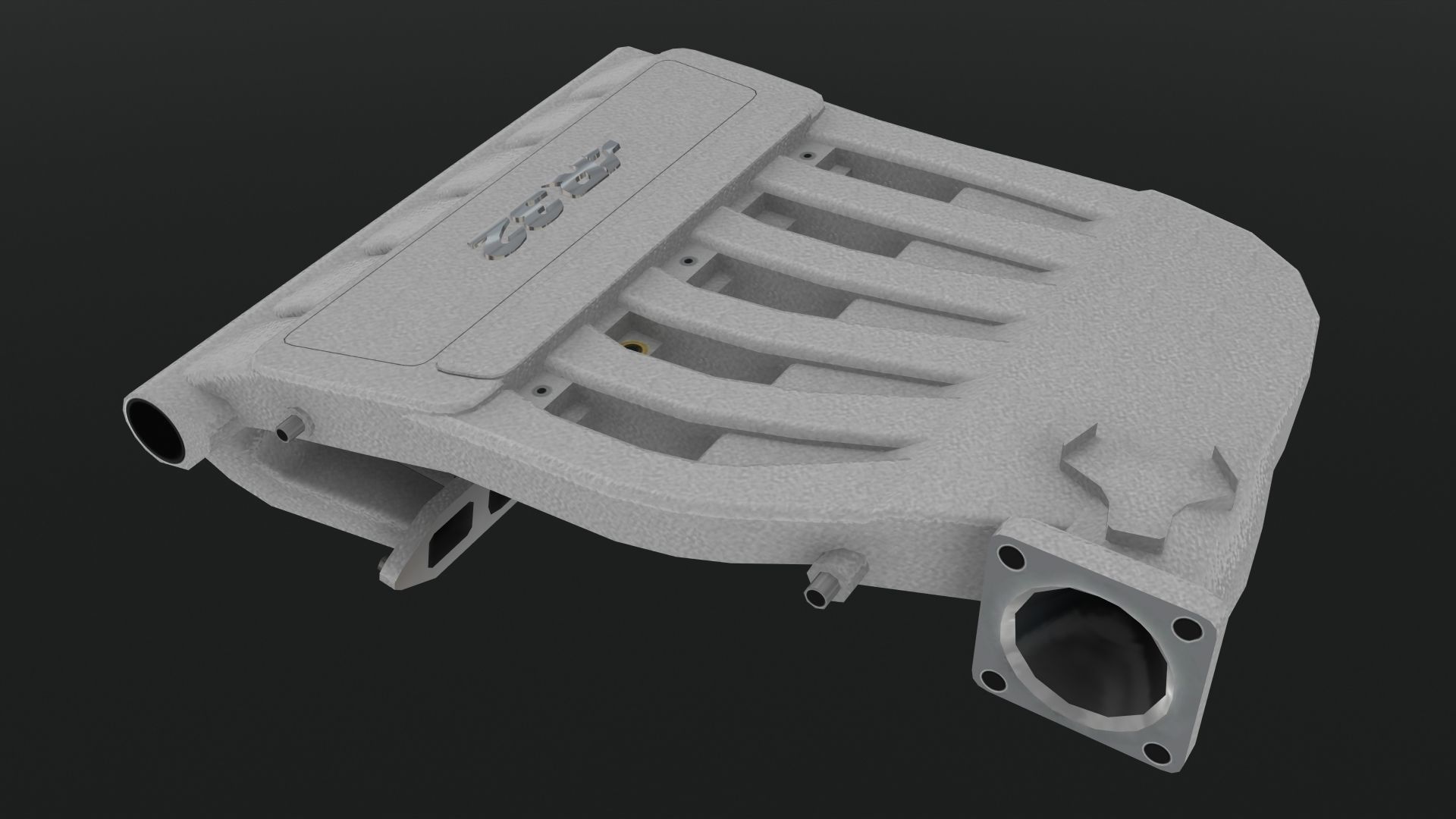 Volkswagen Golf R32 VR6 24v engine Low-poly 3D model_19