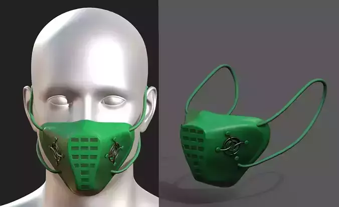 Gas mask respirator military combat Green plastic 
