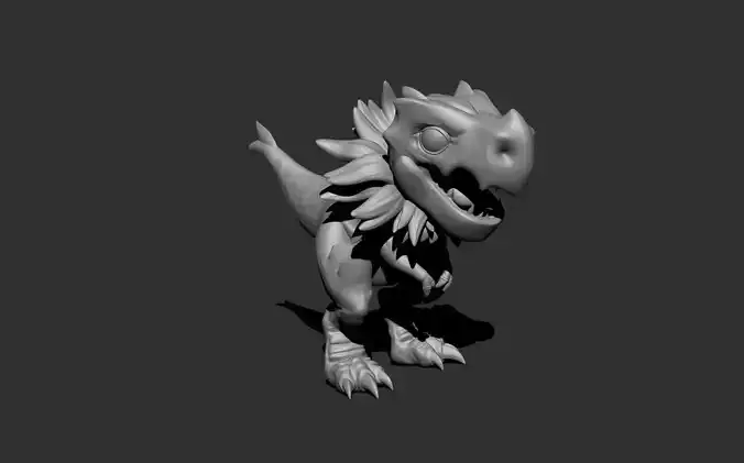Tyrunt  Baby Blast Dragon Low-poly 3D model