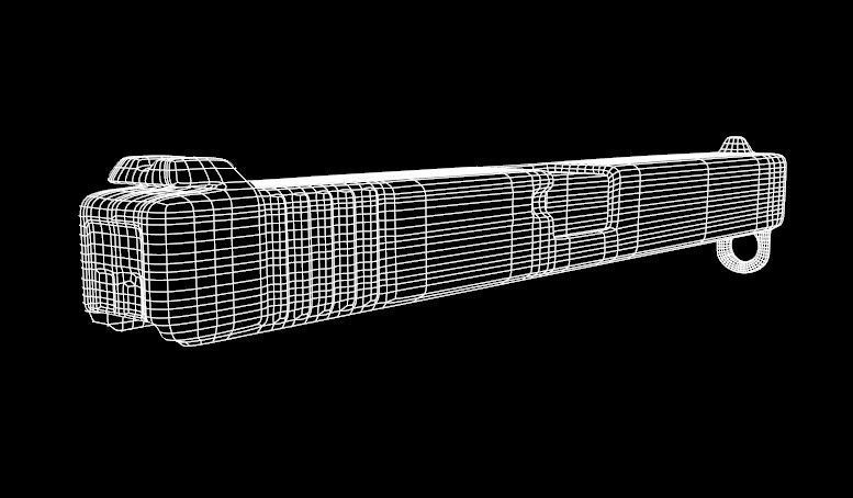 Gun Glock Low Polygon Low-poly 3D model_17