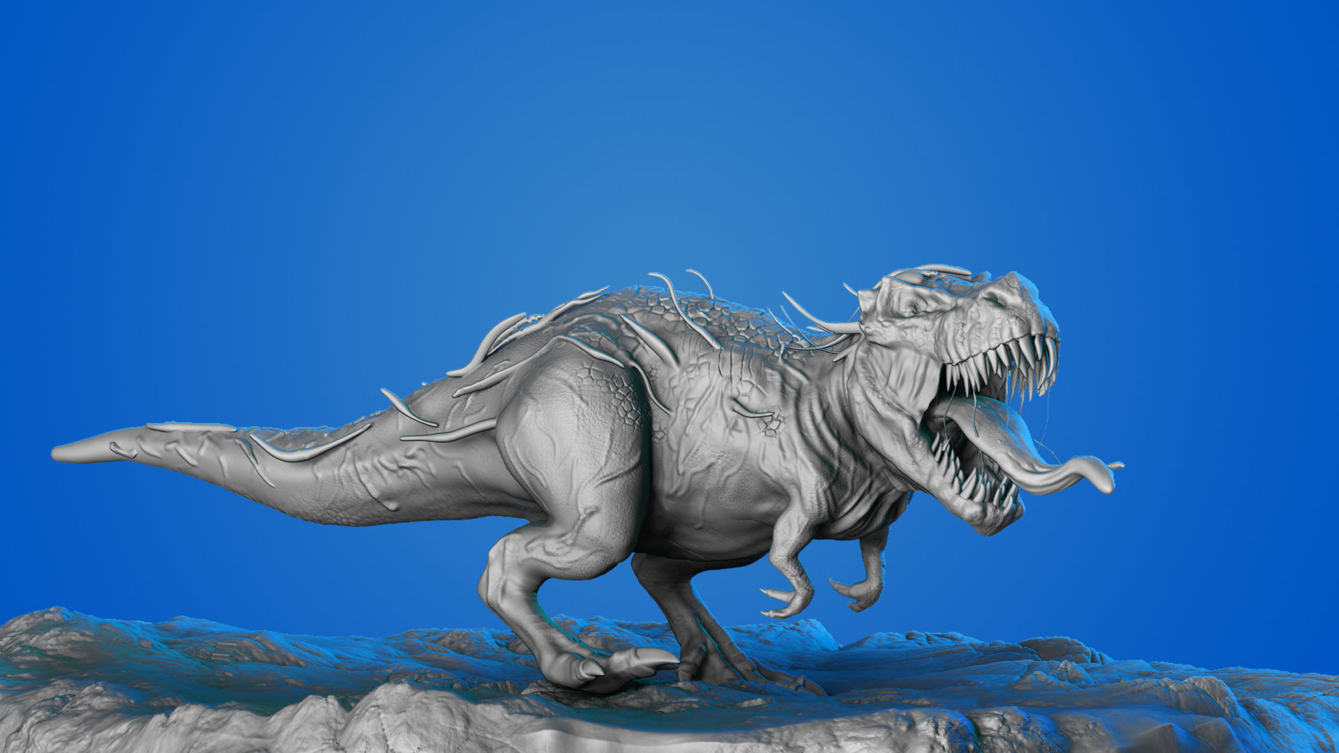 Venom Rex Marvel Print Ready Concept Dinosaur 3D model_2