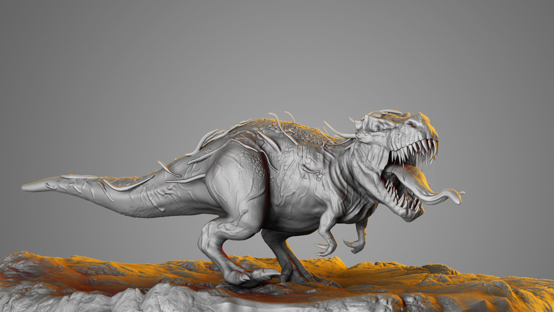 Venom Rex Marvel Print Ready Concept Dinosaur 3D model_13