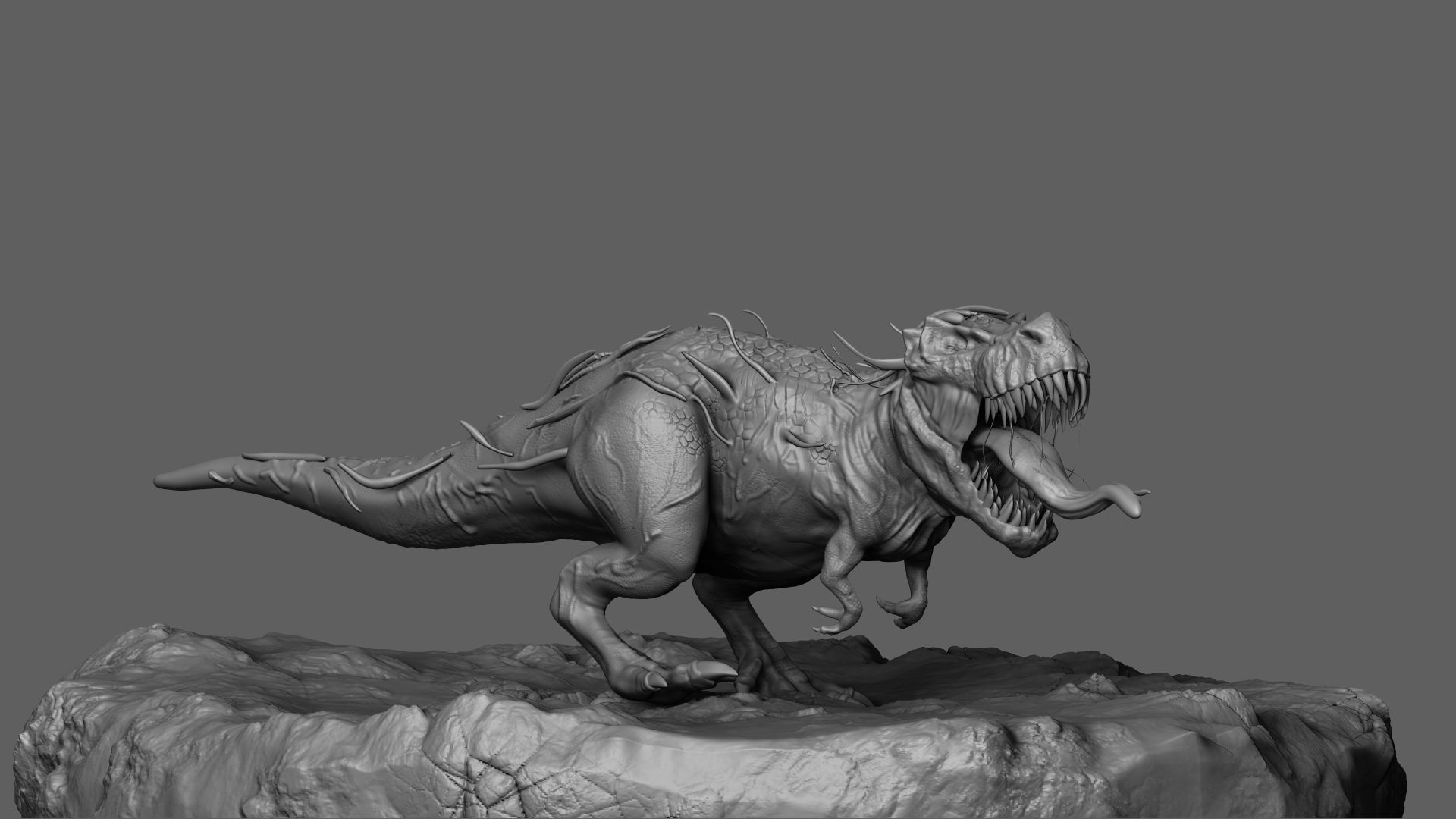 Venom Rex Marvel Print Ready Concept Dinosaur 3D model_7
