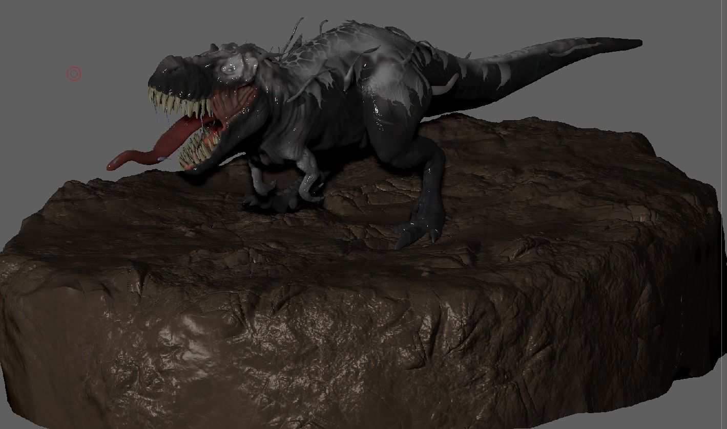 Venom Rex Marvel Print Ready Concept Dinosaur 3D model_17