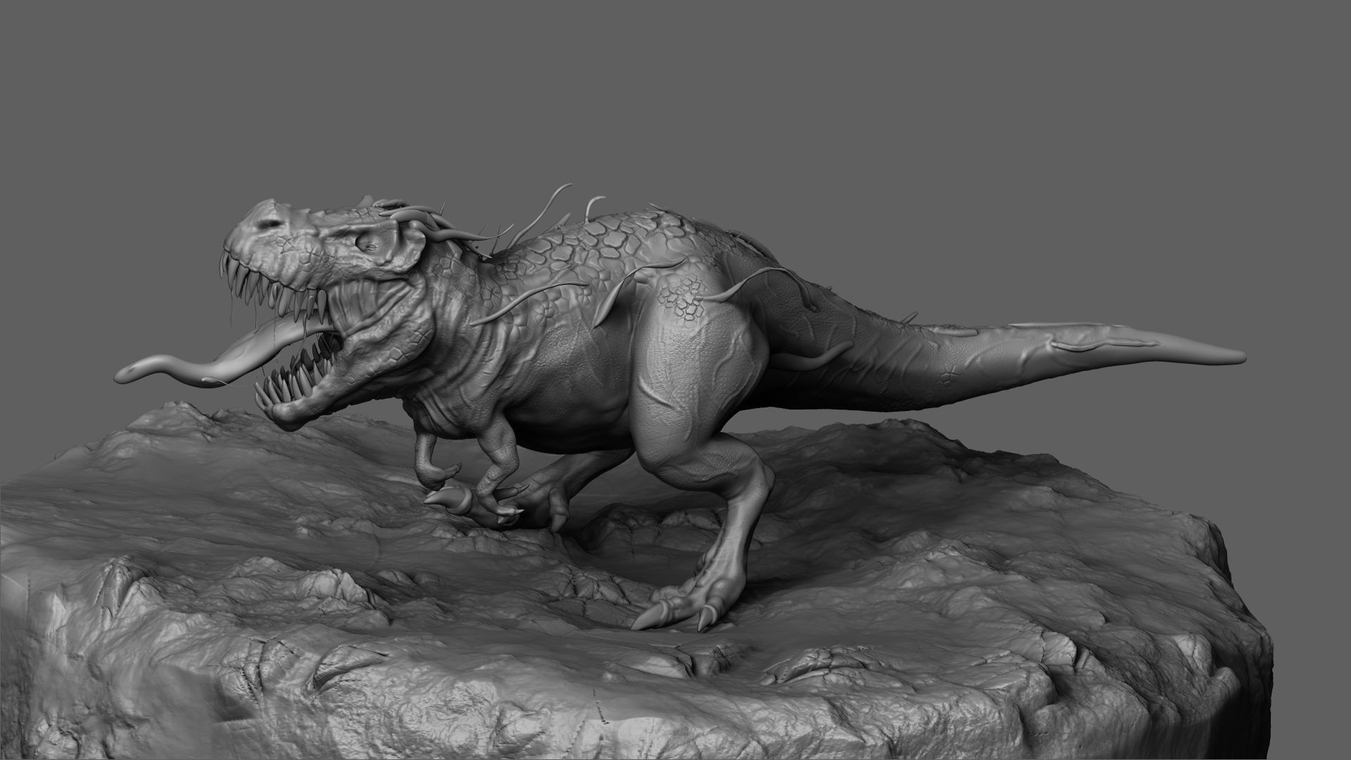 Venom Rex Marvel Print Ready Concept Dinosaur 3D model_9