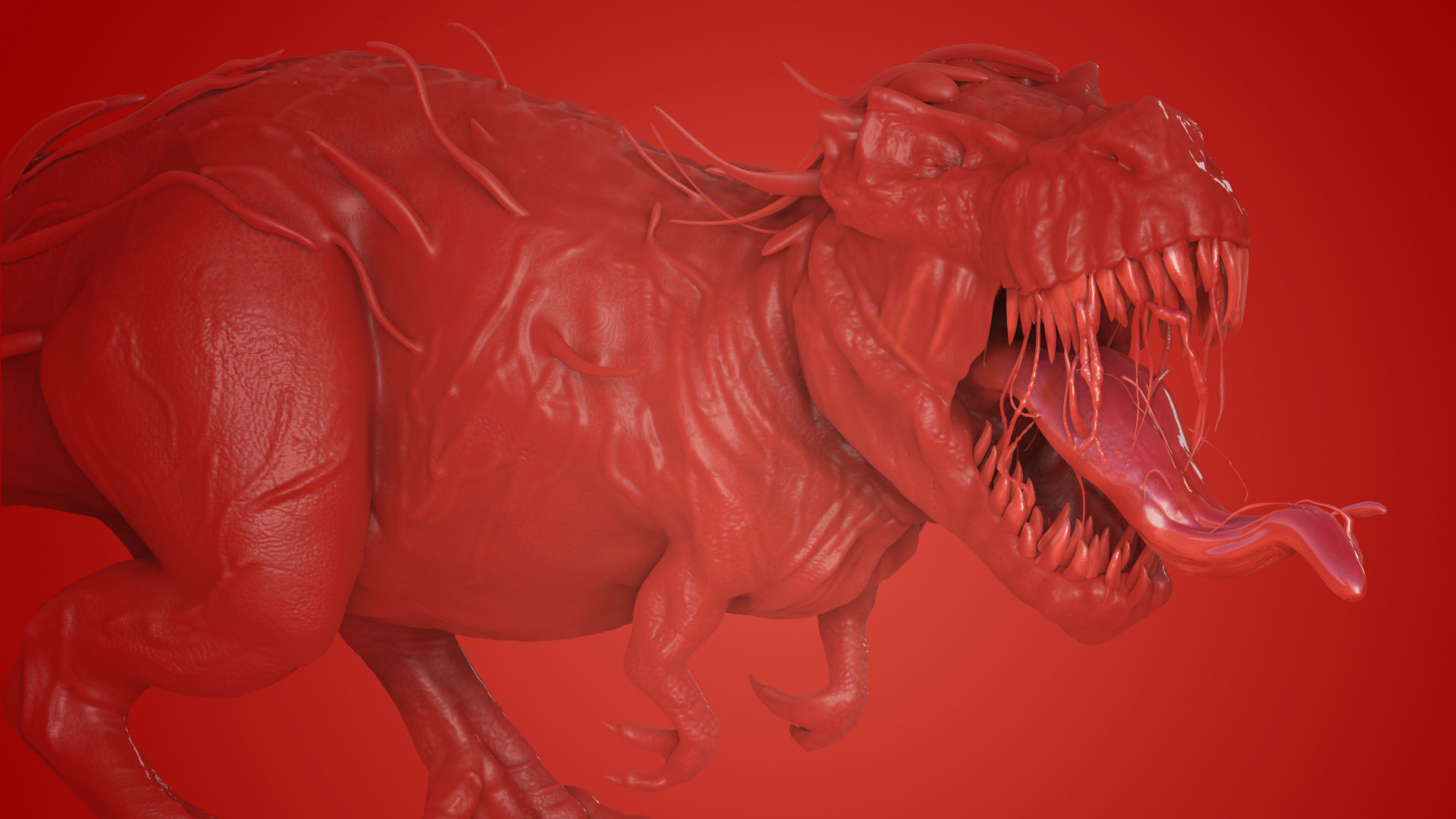Venom Rex Marvel Print Ready Concept Dinosaur 3D model_12