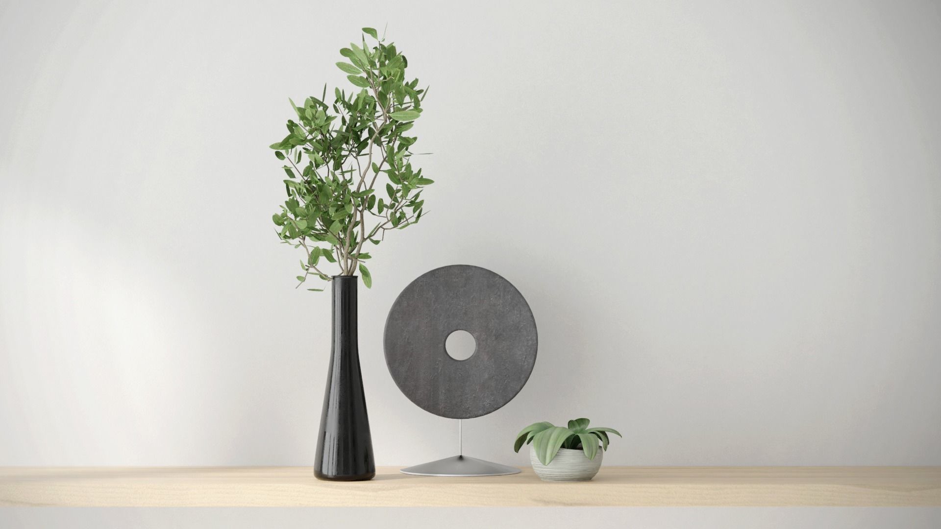 Modern decorative set 001 Free 3D model_0