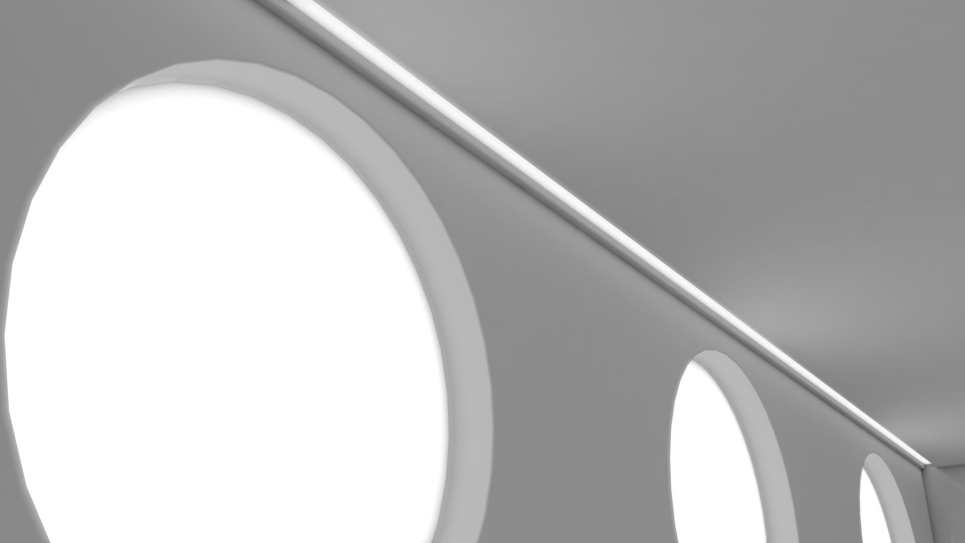 Sci Fi Corridor Low-poly 3D model_4