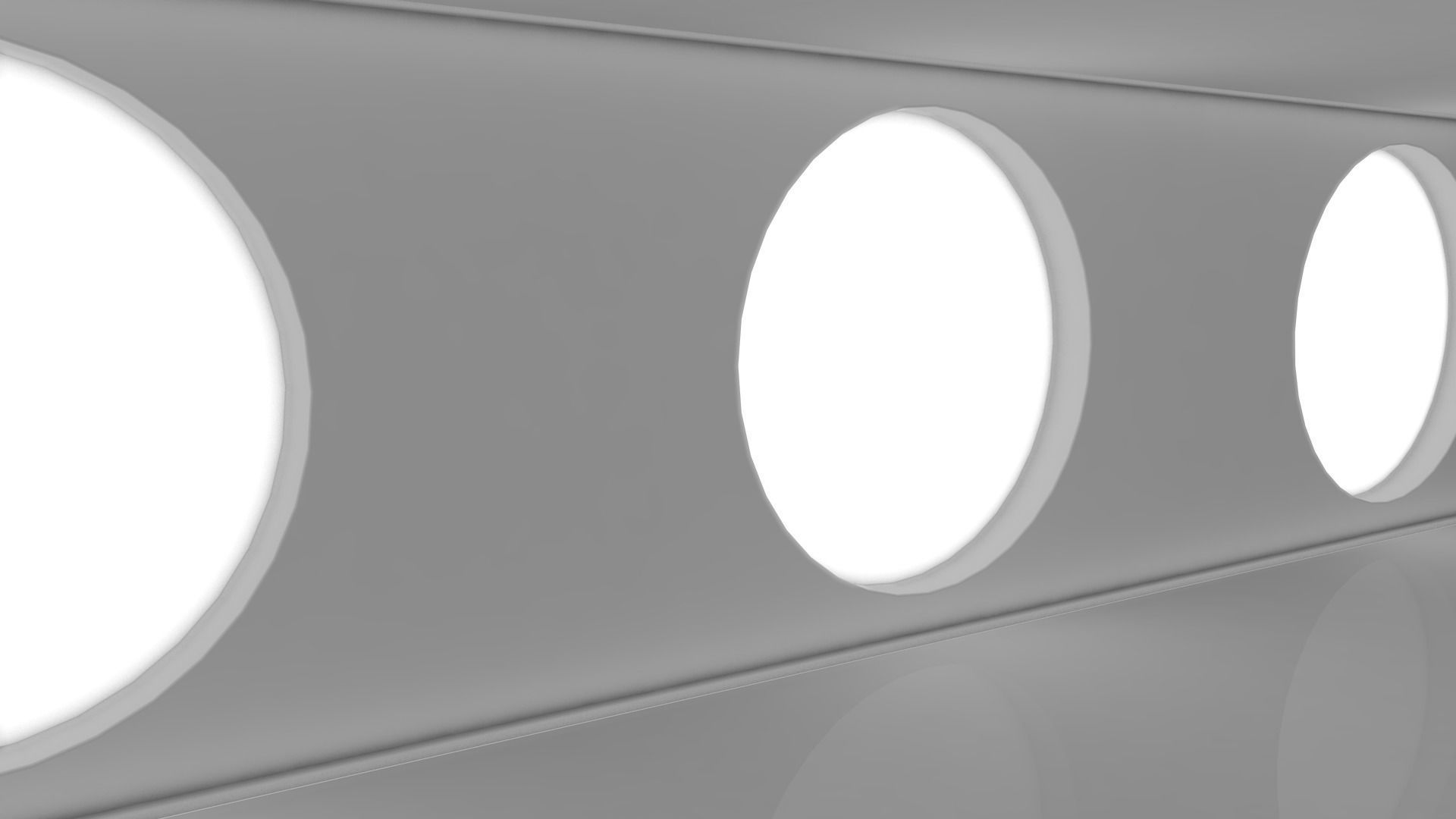 Sci Fi Corridor Low-poly 3D model_3