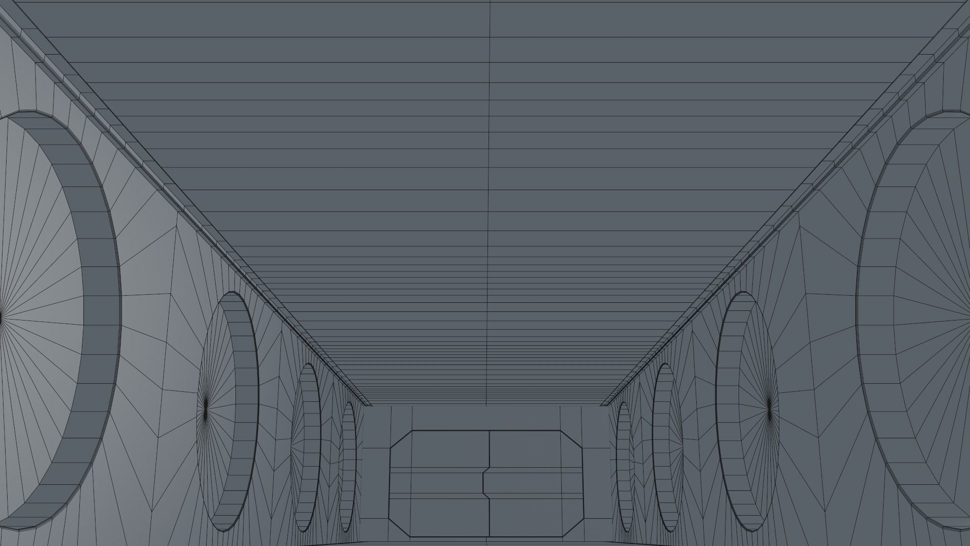 Sci Fi Corridor Low-poly 3D model_11