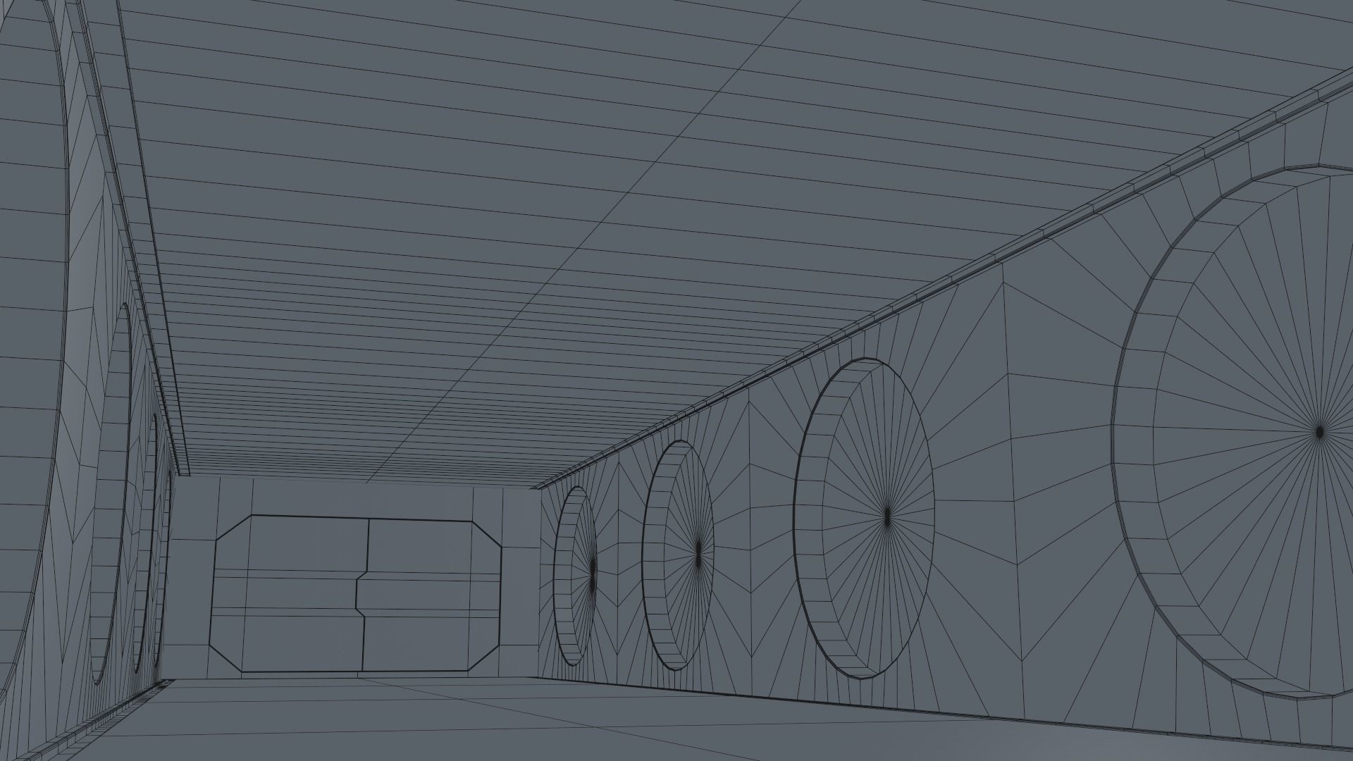 Sci Fi Corridor Low-poly 3D model_14