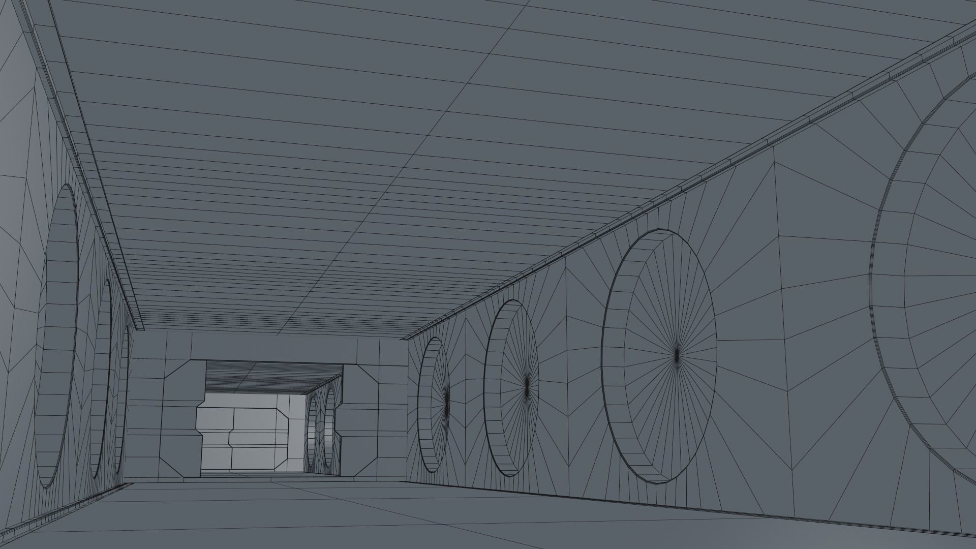 Sci Fi Corridor Low-poly 3D model_18