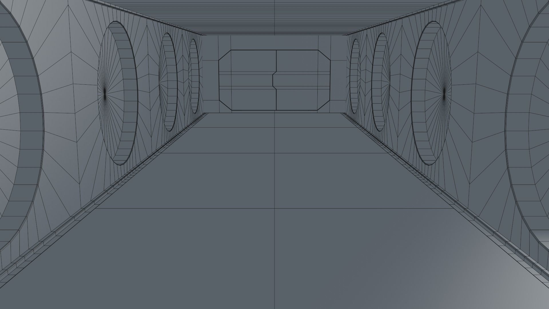 Sci Fi Corridor Low-poly 3D model_15